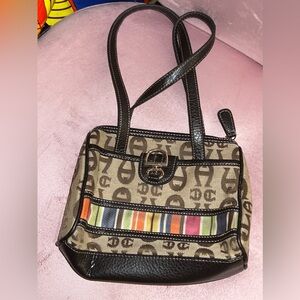 Vintage y2k etienne aigner multi color stripe mini bag